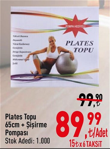 Pilates Topu 65 cm+Şişirme Pompası image