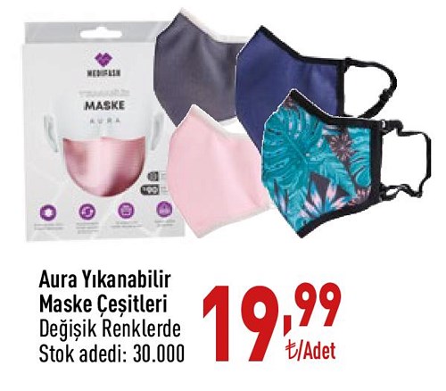 Aura Yıkanabilir Maske Çeşitleri/Adet image