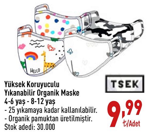 Yüksek Koruyuculu Yıkanabilir Organik Maske image