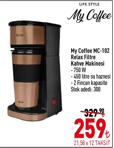 My Coffee MC-102 Relax Filtre Kahve Makinesi 750 W image