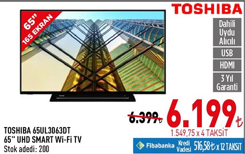 Toshiba 65UL3063DT 65" UHD Smart Wifi Tv image