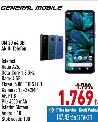 General Mobile GM 20 64 GB Akıllı Telefon image