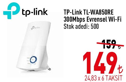 Tp-Link TL-WA850RE 300Mbps Evrensel Wi-Fi image