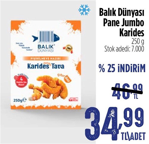 Balık Dünyası Pane Jumbo Karides 250 g image