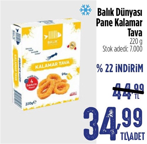 Balık Dünyası Pane Kalamar Tava 220 g image