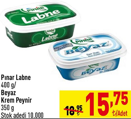 Pınar Labne 400 g/Beyaz Krem Peynir 350 g image