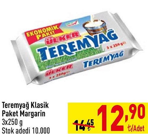 Teremyağ Klasik Paket Margarin 3x250 g image