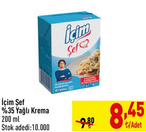 İçim Şef %35 Yağlı Krema 200 ml image