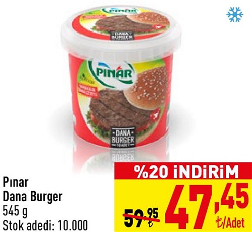 Pınar Dana Burger 545 g image