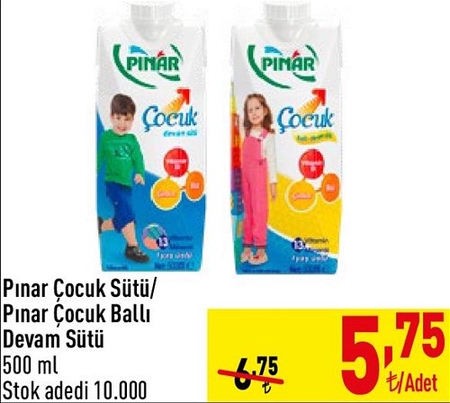 Pınar Çocuk Sütü/Pınar Çocuk Ballı Devam Sütü 500 ml image