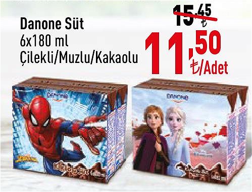 Danone Süt 6x180 ml image