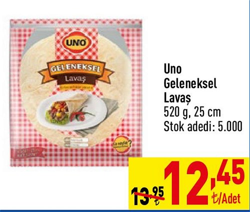 Uno Geleneksel Lavaş 520 g 25 cm image