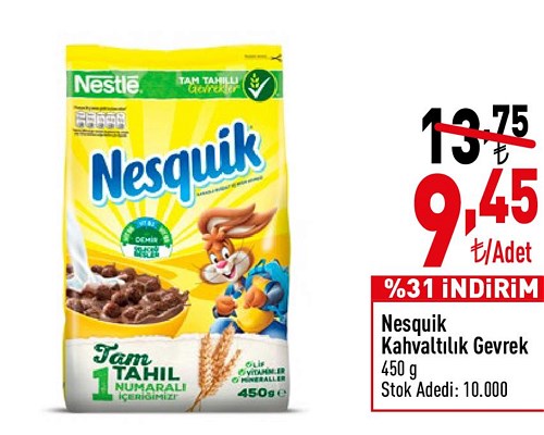 Nesquik Kahvaltılık Gevrek 450 g image