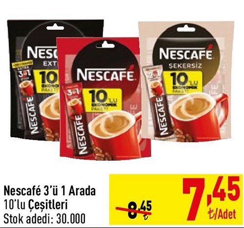 Nescafe 3'ü 1 Arada 10'lu Çeşitleri image