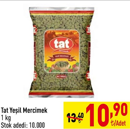 Tat Yeşil Mercimek 1 kg image