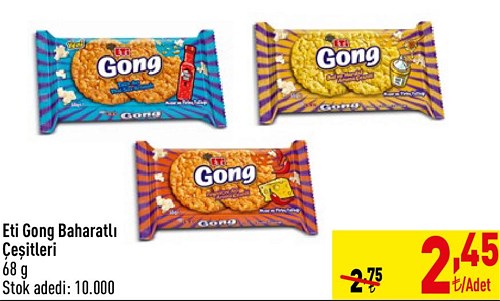 Eti Gong Baharatlı Çeşitleri 68 g image