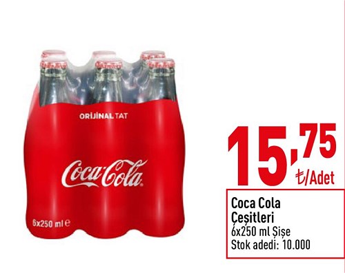 Coca Cola Çeşitleri 6x250 ml Şişe image