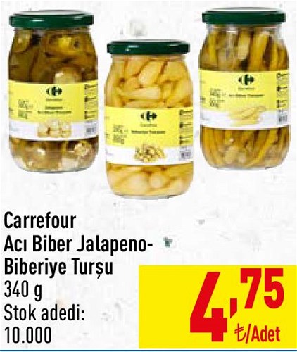 Carrefour Acı Biber Jalapeno - Biberiye Turşu 340 g image