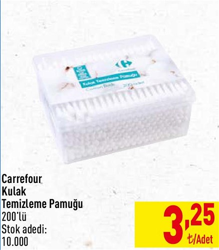 Carrefour Kulak Temizleme Pamuğu 200'lü image