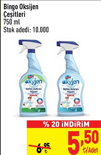 Bingo Oksijen Çeşitleri 750 ml image