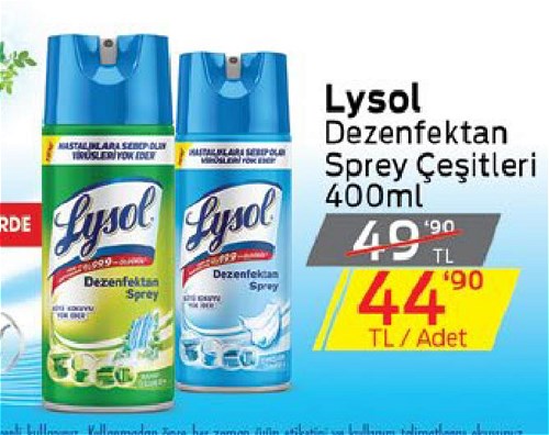 Lysol Dezenfektan Sprey Çeşitleri 400 ml image