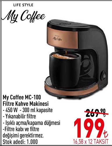 My Coffee MC-100 Filtre Kahve Makinesi 450 W image