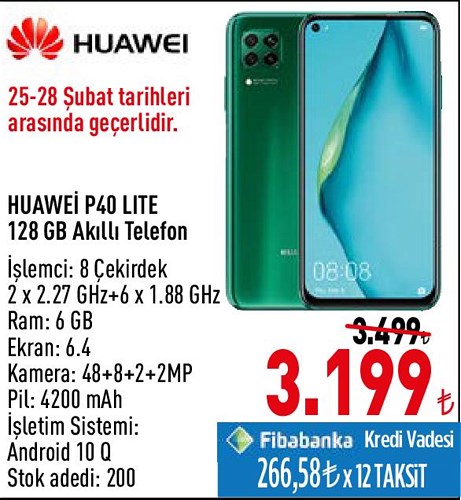 Huawei P40 Lite 128 GB Akıllı Telefon image