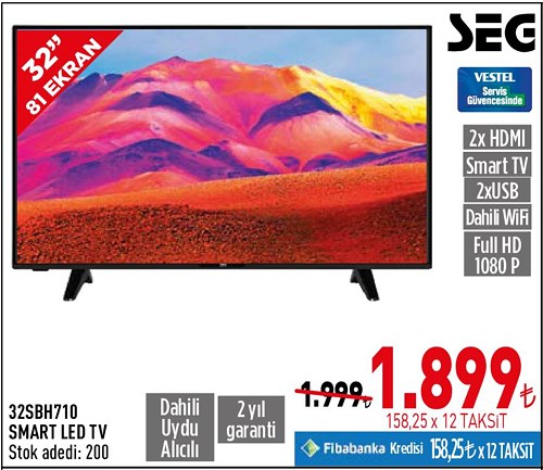 Seg 32SBH710 32" 81 Ekran Smart Led Tv image