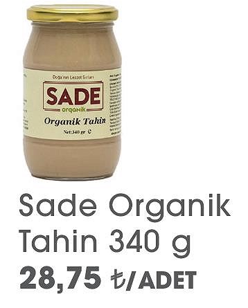 Sade Organik Tahin 340 g image