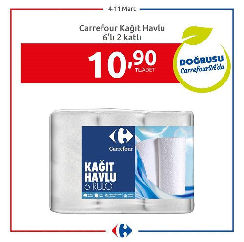 Carrefour Kağıt Havlu 6'lı 2 Katlı image