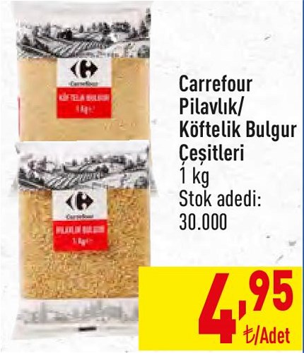 Carrefour Pilavlık/Köftelik Bulgur Çeşitleri 1 kg image