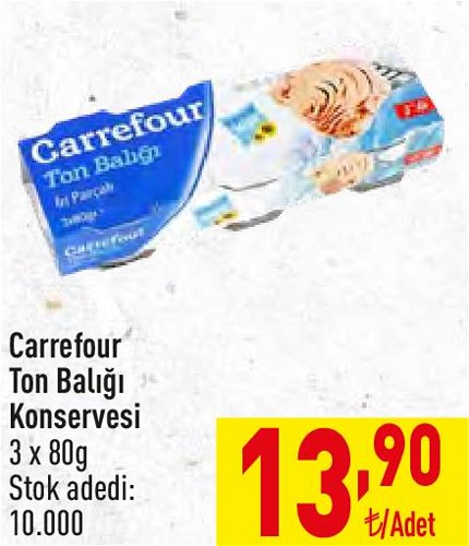 Carrefour Ton Balığı Konservesi 3 x 80g image