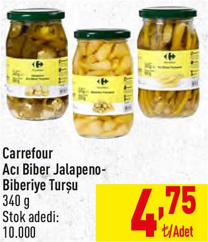 Carrefour Acı Biber Jalapeno - Biberiye Turşu 340 g image