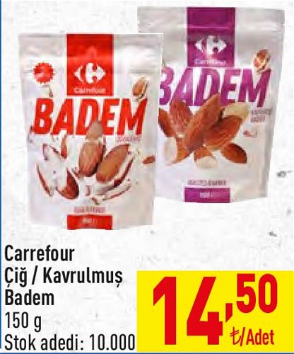 Carrefour Çiğ / Kavrulmuş Badem 150 g image