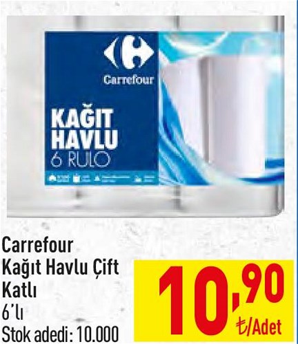 Carrefour Kağıt Havlu Çift Katlı 6'lı image