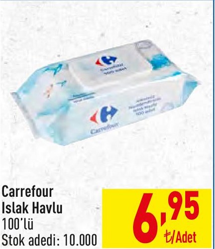 Carrefour Islak Havlu 100'lü image