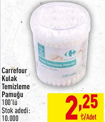 Carrefour Kulak Temizleme Pamuğu 100'lü image