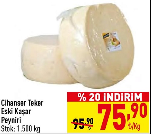 Cihanser Teker Eski Kaşar Peyniri Kg image