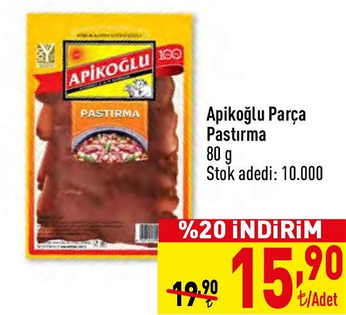 Apikoğlu Parça Pastırma 80 g image