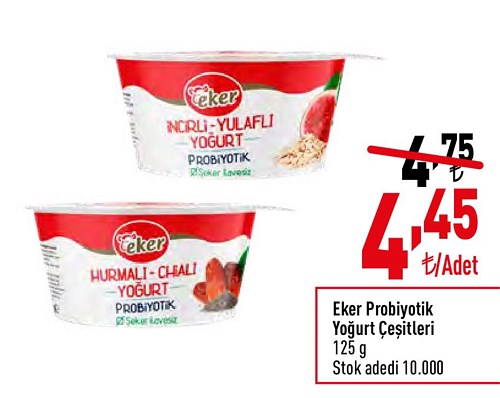 Eker Probiyotik Yoğurt Çeşitleri 125 g image