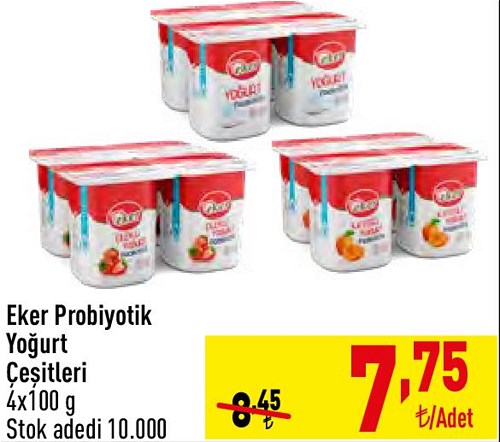 Eker Probiyotik Yoğurt Çeşitleri 4x100 g image