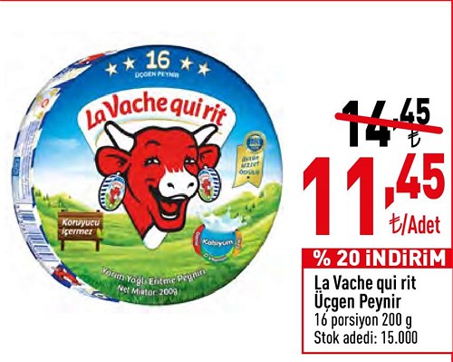 La Vache Qui Rit Üçgen Peynir 16 Porsiyon 200 g image