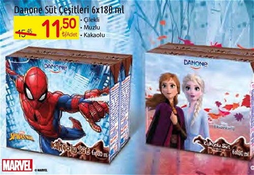 Danone Süt Çeşitleri 6x180 ml image