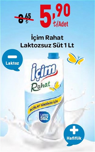 İçim Rahat Laktozsuz Süt 1 Lt image