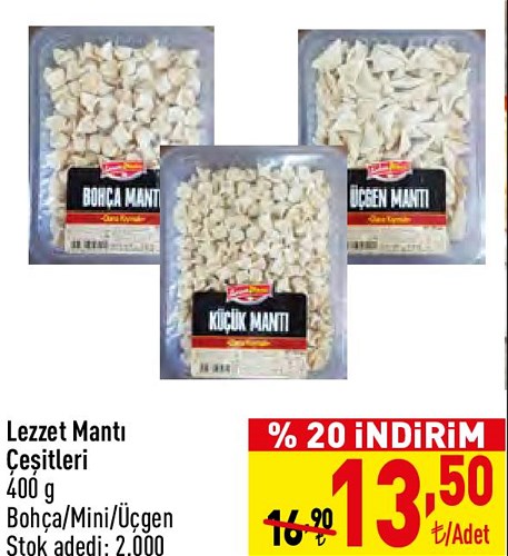 Lezzet Mantı Çeşitleri 400 g image