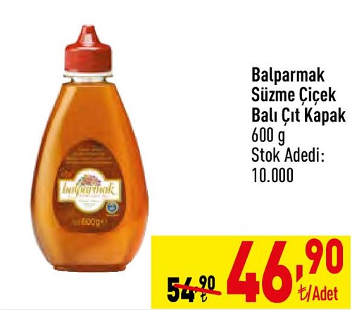 Balparmak Süzme Çiçek Balı Çıt Kapak 600 g image