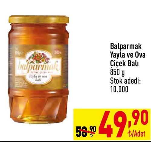 Balparmak Yayla ve Ova Süzme Çiçek Balı 850 g image