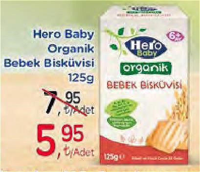 Hero Baby Organik Bebek Bisküvisi 125g image