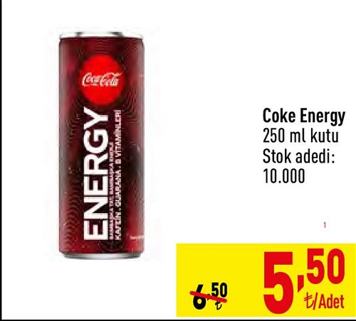 Coke Energy 250 ml Kutu image