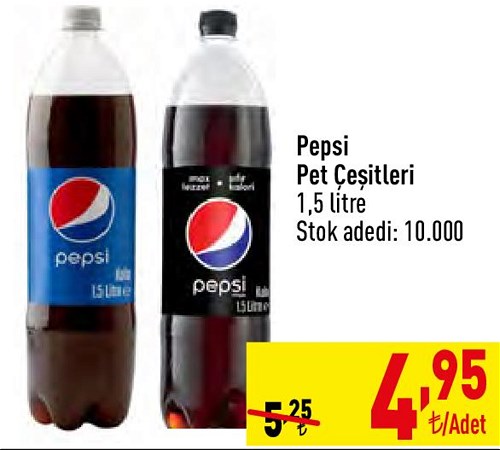 Pepsi Pet Çeşitleri 1,5 litre image